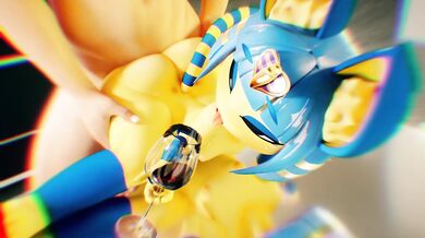 Sexy Anime Sluts Gape for the Camera in 'Ankha Reel CC'