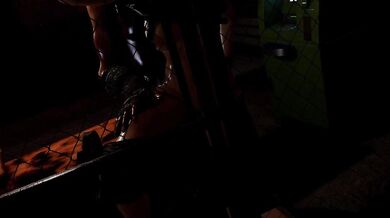 Tifa's Fiery Revenge on Barrett in a Dark Alley at Midnight