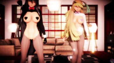 Velvet's Naughty Bunny Game with Milla in a Reverse Chocolate Cream Fetish
