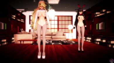 Velvet's Naughty Bunny Game with Milla in a Reverse Chocolate Cream Fetish