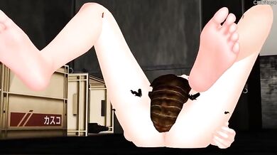 [Chibitayo] Miku fucks the shit out of a giant roach