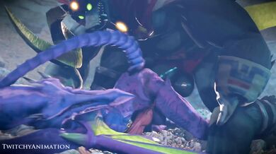 Fucking Ganondorf's giant balls destroying Metroid and Ridley in a hardcore threesome