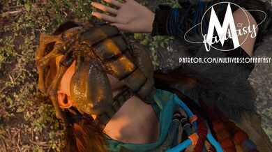 Aloy's Unnatural Insemination by Face-Sucking Alien