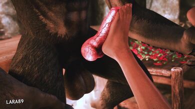 (Skyrim) Werewolf Footjob: Loving the Big Bad Wolf (Lara89)