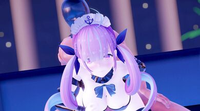 Wet and Wild: SEXDance in Minato Aqua with a Blonde Bombshell (HMV)