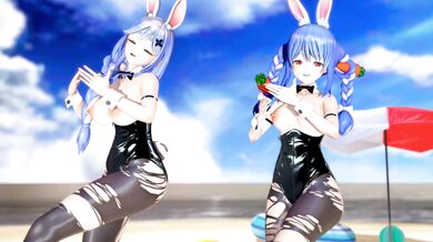 [4K MMD] Strip Video - Pekora x Pekora - Mother Heart Pie Dance Hall.
