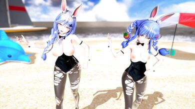 [4K MMD] Strip Video - Pekora x Pekora - Mother Heart Pie Dance Hall.