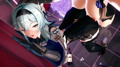 Eula's & Lisa's Futanari Fuck Fest in Genshin Impact