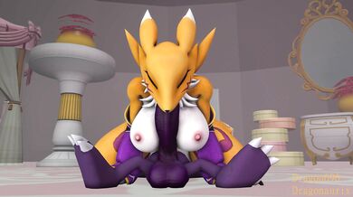 Renamon's Deep Throat Blowjob for Impmon