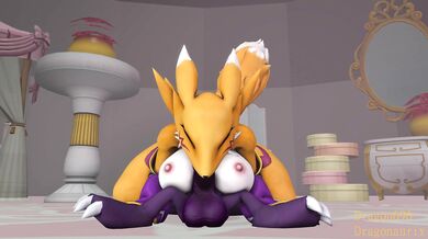 Renamon's Deep Throat Blowjob for Impmon