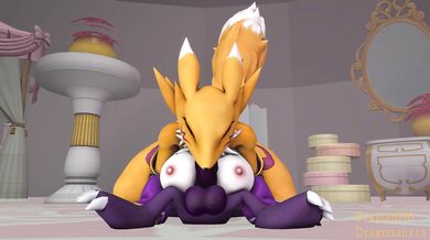Renamon's Deep Throat Blowjob for Impmon