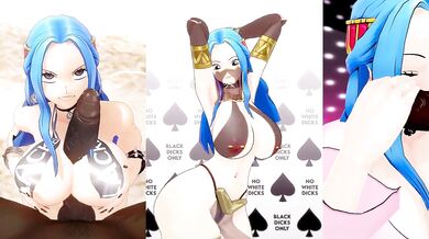 Nami and Boa's Booty Swing (Interracial Threesome Erotica)