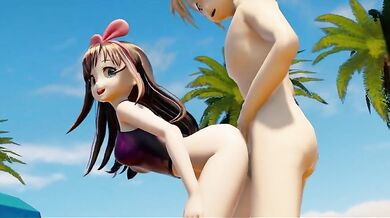 Moments of Love and Passion between Kisuna Ai, an Anime Character