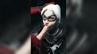 Superheroes Never Last Long Enough: Felicia Blows Spider-Man in 3D