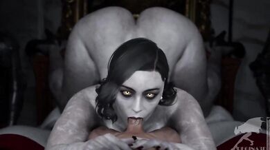 Rewritten as: "Dimetrescu's POV Blowjob: Regina's Royal Orgasm"