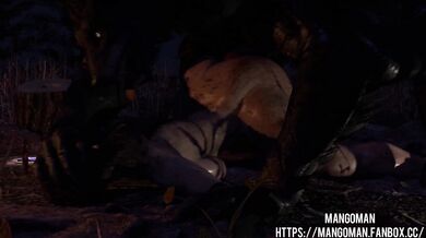 Howling at the Moon: A Werewolf's Lustful Encounter with a Woman