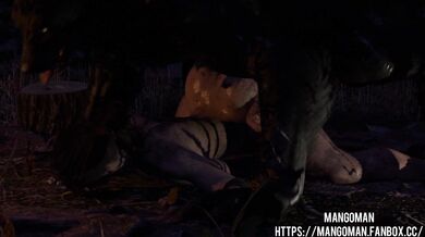 Howling at the Moon: A Werewolf's Lustful Encounter with a Woman