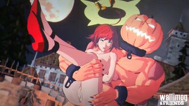 Jack-O-Halloween Valentine Cock in Handy