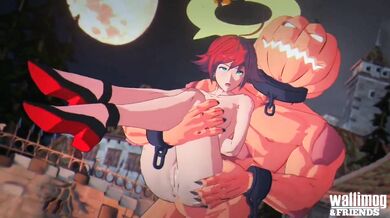 Jack-O-Halloween Valentine Cock in Handy