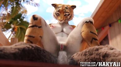 4K Ultra HD Tiger Threesome Anal Sex