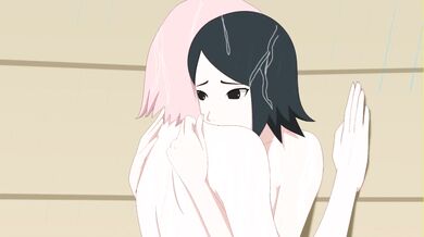 Sakura and Sarada's Steamy Shower Scene [Optimystic]