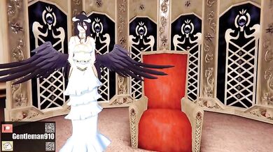 Albedo's Hot and Heavy Harem Hijinks in Iwara [OVERLORD]