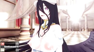 Albedo's Hot and Heavy Harem Hijinks in Iwara [OVERLORD]