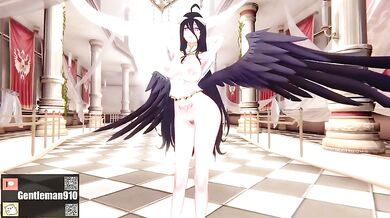Albedo's Hot and Heavy Harem Hijinks in Iwara [OVERLORD]