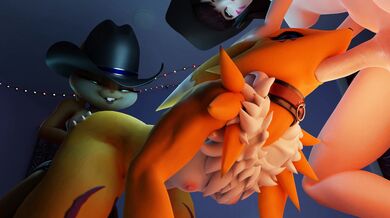 Renamon's Slutty Spitroast Orgy with Wigfritter