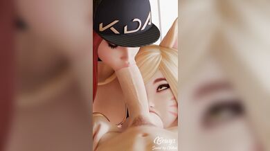 Ahri and Akali's Twin BJ Bliss