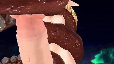 Futa Elf Gets Gangbanged by Tentacles in Uncensored Hentai Video [20000iyakukin]