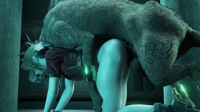 Busty Aerith Gets Screwed by Red in High-Quality 3D!