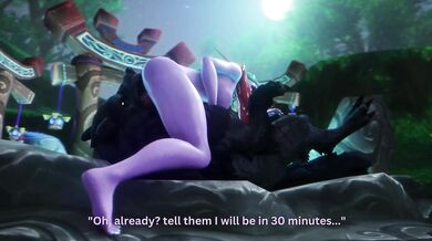 Wolf Whore Tyrande Gets Fucked by Worgens in the Forest of Life