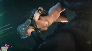 Face Down Talim Sucks a Cock in Soul Calibur's Epic Battle