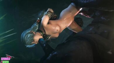 Face Down Talim Sucks a Cock in Soul Calibur's Epic Battle