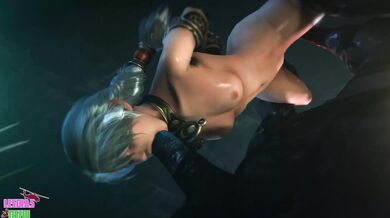 Face Down Talim Sucks a Cock in Soul Calibur's Epic Battle