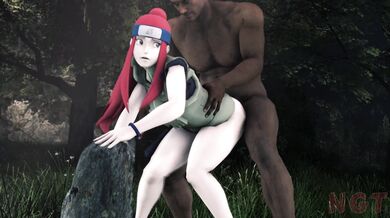 The Passionate Threesome of Naruto, Kushina, and Raikage