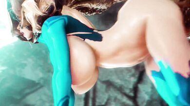 The Greatest Fuck in the Universe: Samus' Anal Invasion by Khnum's Colossal Cock with Explosive Sounds of Pleasure