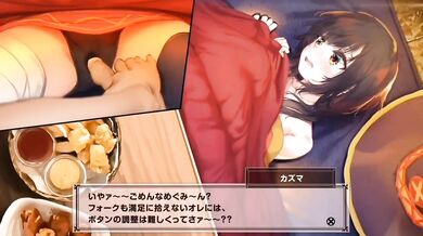 Megumin's Public Kotatsu Playtime with Sneaky Guy