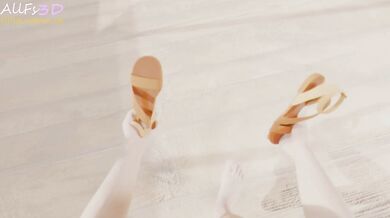 Widow's Forbidden Fetish: Caught Sniffing Shoes in Part 3 of Alley3D's Allfy Series