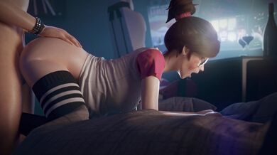 Merry Fuckmas, D.va! A Festive Doggy Style 4K Orgy!