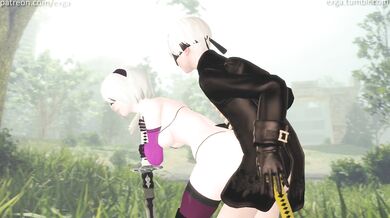 Ex-Girlfriend's Revengeful Punishment: The Forced 2B Training Session