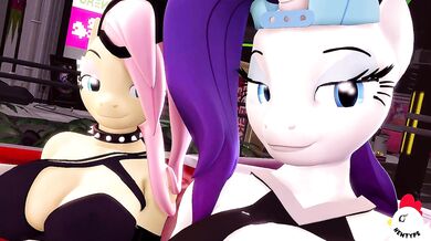 Pinkie Pie & Rainbow Dash Licking Each Other's Ass