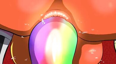 - Rainbow Dildo Slammed Deep Inside Femboy Flareon's Tight Ass