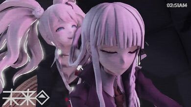 Kirigiri Kyoko's Rough Sex Tape: An Amateur Threesome Experience