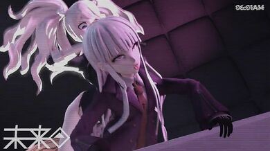 Kirigiri Kyoko's Rough Sex Tape: An Amateur Threesome Experience