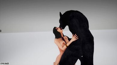 Big Bad Wolf's Huge Cock Fills Up Hot Girl in Wilderness Sex Romp
