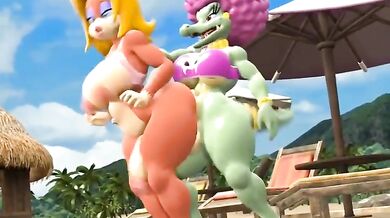 Monkey Banged by a Horny Crocodile