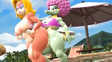 Monkey Banged by a Horny Crocodile