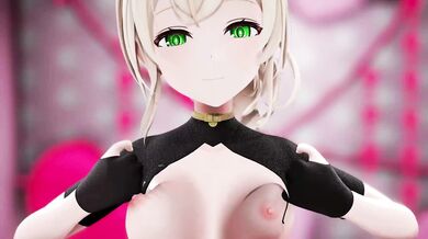 HoloLive Samurai Girl Kazama Iroha's Naughty Striptease and Sensual Lap Dance